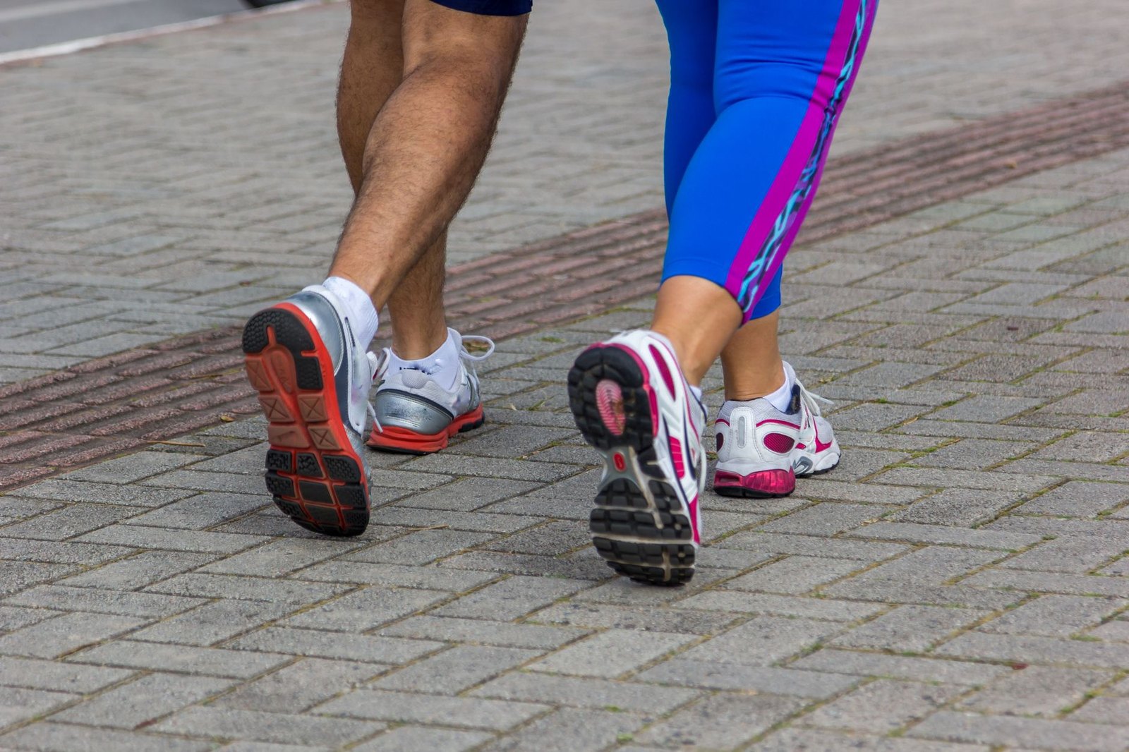 Walking shoes, useful for cardio but not enough on its own for muscle strength